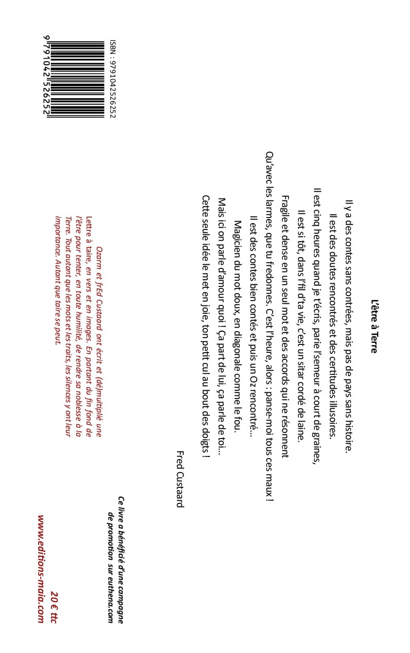 Ozarm & frEd Custaard, Lettre à taire
