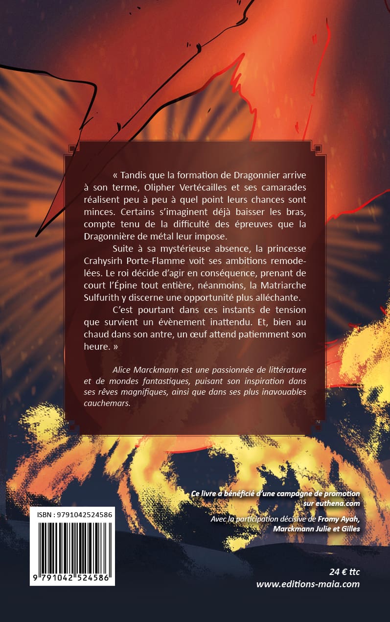 Alice Marckmann, La ballade des flammes et de la pluie, 2. L’œuf de pierre
