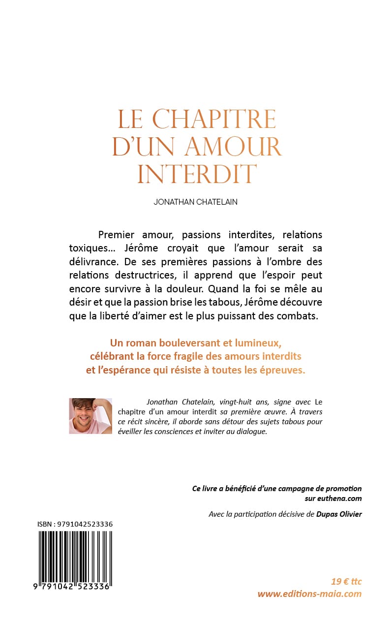 Jonathan Chatelain, Le chapitre d’un amour interdit