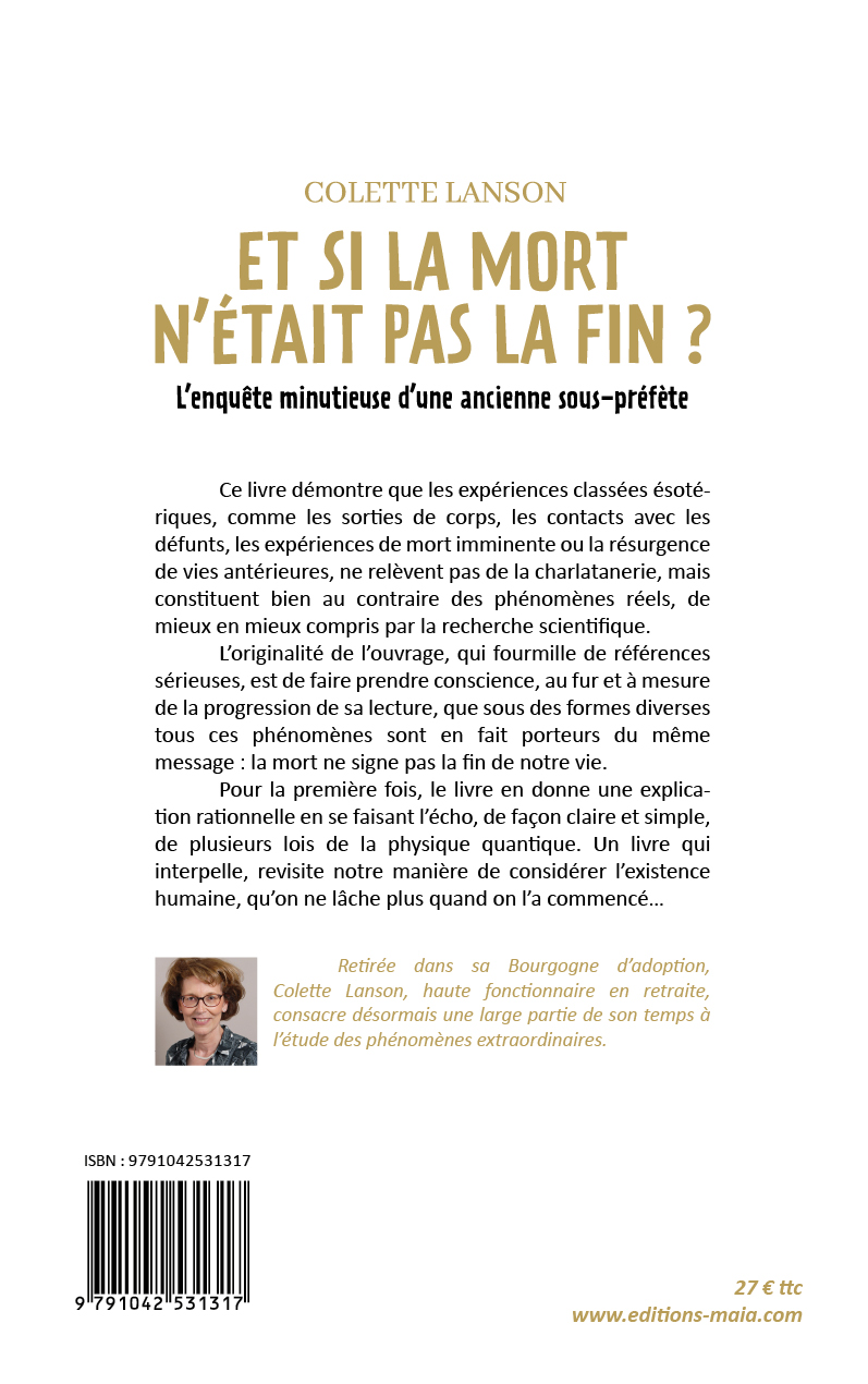 Colette Lanson, Et si la mort n’était pas la fin ?