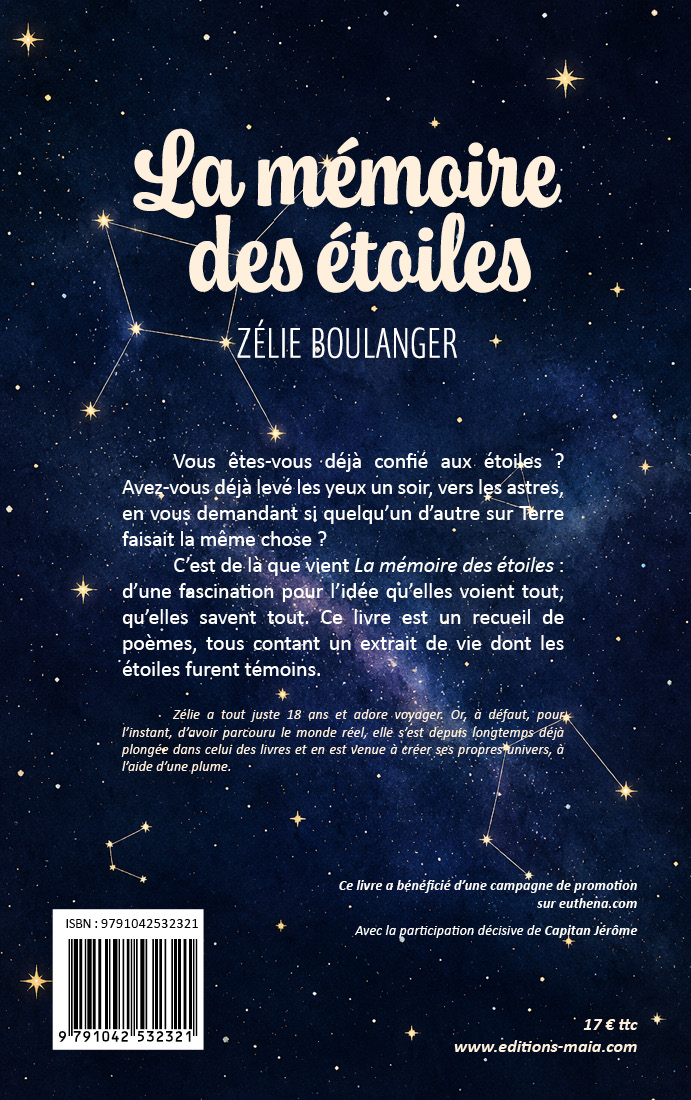 Zélie Boulanger, La mémoire des étoiles