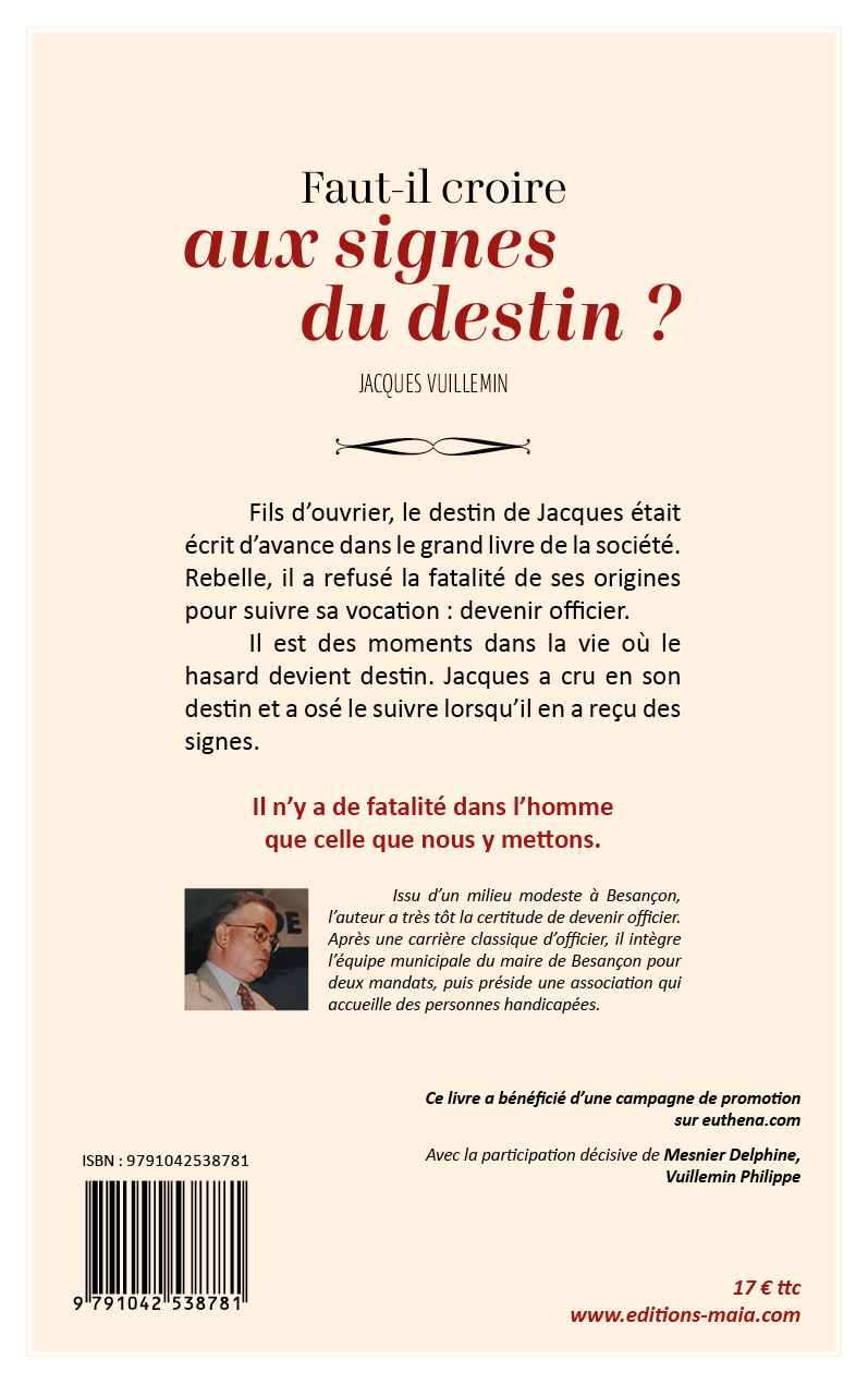 Jacques Vuillemin, Faut-il croire aux signes du destin ?